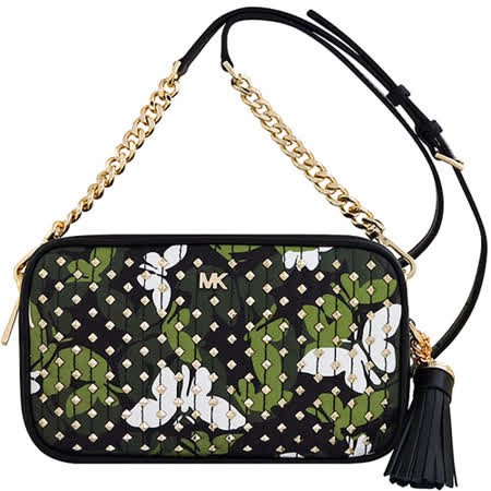 MICHAEL KORS Crossbodies 牛皮雙層斜背包-黑色