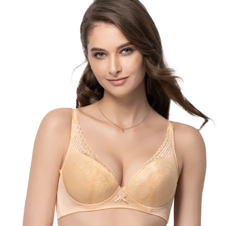 【思薇爾】奧羅拉系列B-E罩蕾絲包覆內衣(乳酪色)