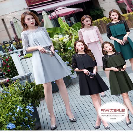 Olivia奧莉精品  
立體剪裁碎花紗裙小禮服