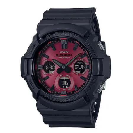 G-SHOCK 太陽能雙顯錶 樹脂錶帶 防水200米(GAS-100AR-1A)