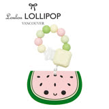 【Loulou lollipop】加拿大 粉嫩西瓜 固齒器組/奶嘴鍊夾