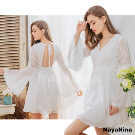 NAYA
蕾絲雪紡居家洋裝