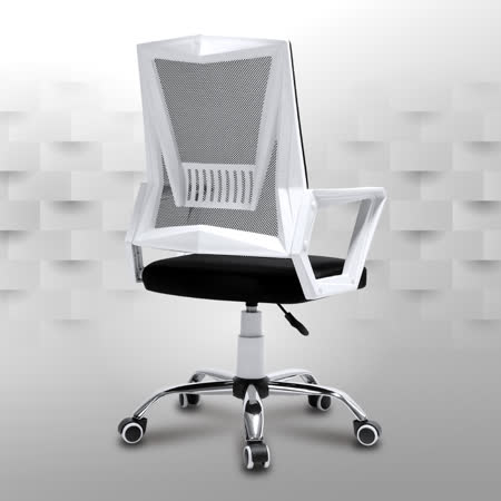 IDEA-新設計曲線透氣網布電腦椅-PU靜音滑輪