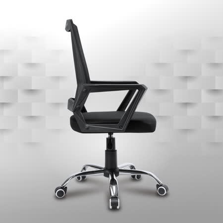 IDEA-新設計曲線透氣網布電腦椅-PU靜音滑輪