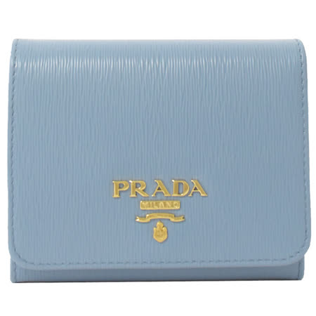 PRADA 
水波紋三折扣式短夾