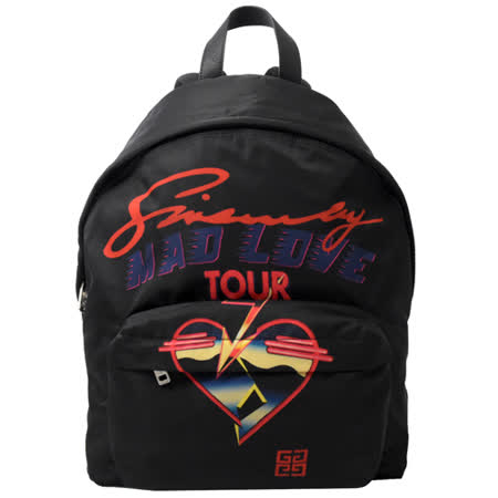 Givenchy 紀梵希 街頭風造型尼龍休閒後背包.黑 大款