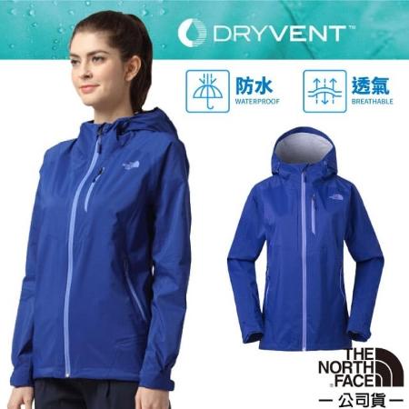 【美國 The North Face】女款 防水透氣防風耐磨連帽外套.夾克_3GIM-ZDE 鳶尾藍 V