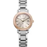 CITIZEN 星辰 XC 限定 鈦 光動能電波萬年曆女錶-27mm ES9446-54W