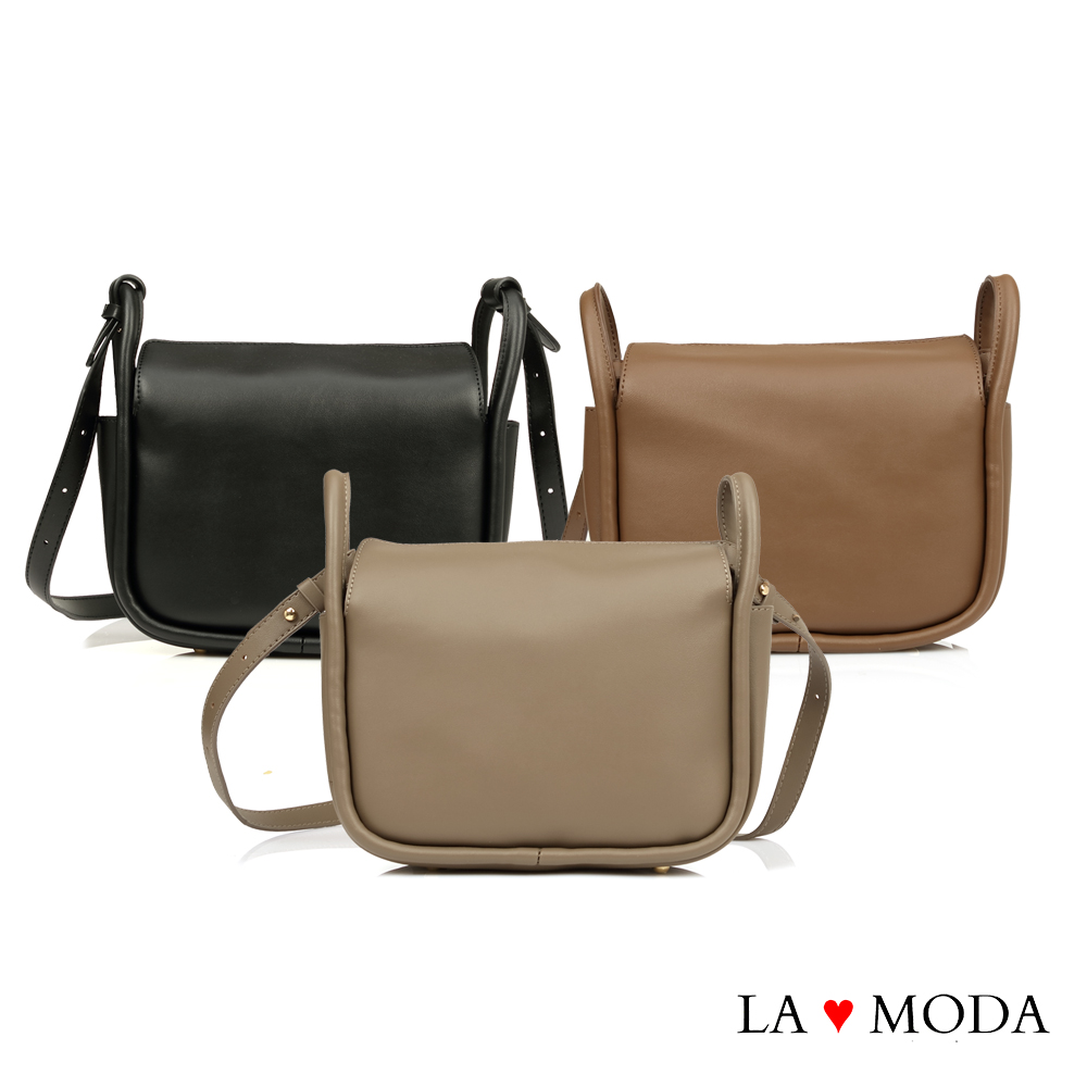 La Moda 質感女孩特色開口設計大容量肩背斜背包(共3色)