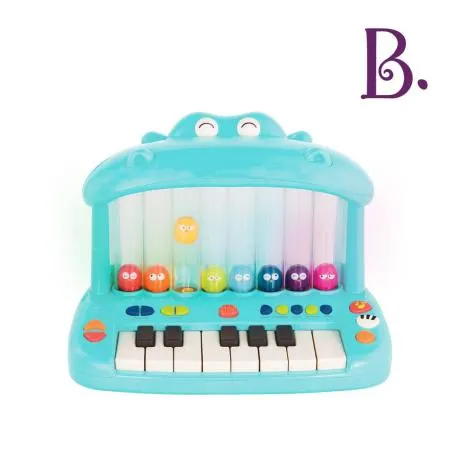 【美國B.Toys感統玩具】噴氣河馬彈鋼琴