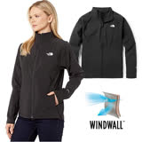 【美國 The North Face】女新款 WindWall 防風防潑立領外套.輕量機能運動夾克/49ET-JK3 黑 N XL