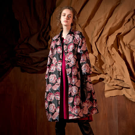 PANGCHI 龐吉 瑰姿艷逸鋪棉緹花大衣