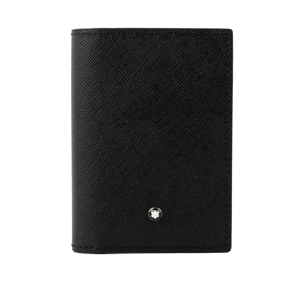 【MONTBLANC】匠心系列對開名片/卡片夾(黑/藍色) 116344