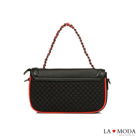 La Moda 精緻工藝小香風多背法肩背斜背手提小包鏈帶包(共2色)