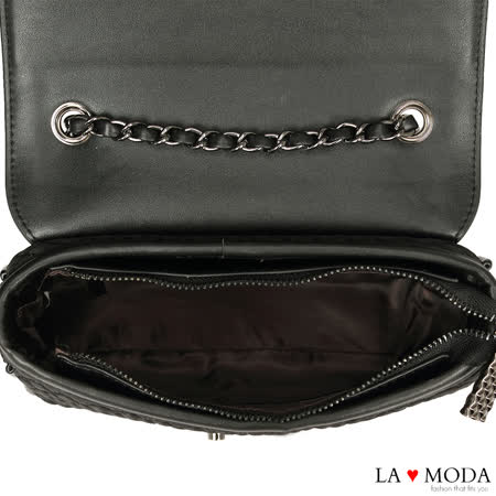 La Moda 精緻工藝小香風多背法肩背斜背手提小包鏈帶包(共2色)