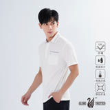 【遊遍天下】男款格紋抗UV吸濕排汗POLO衫GS1011白色 XL