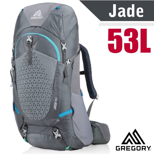 【美國 GREGORY】女新款 Jade 53 專業健行登山背包(附原廠全罩式防雨罩)_111575 優雅灰