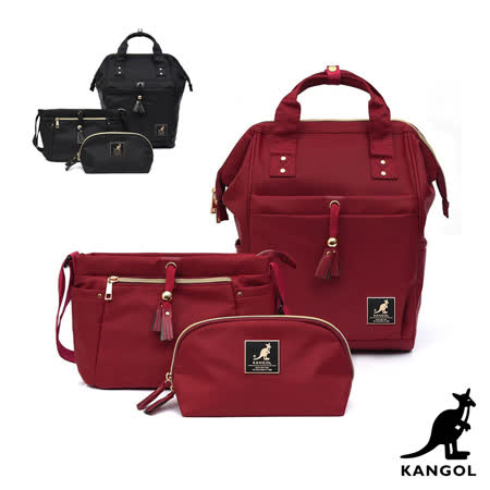 KANGOL 80周年限定
防潑水後背包三件組