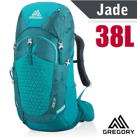 【美國 GREGORY】女新款 Jade 38 網架式健行登山背包(S/M號_附全罩式防水背包套)_111573 馬雅綠