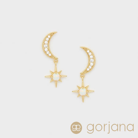 美國Gorjana 
星月之光鍍18K金耳環