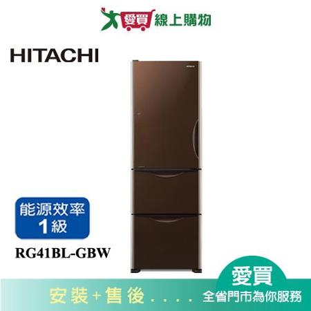 HITACHI日立394L三門變頻冰箱RG41BL-GBW(左開)含配送+安裝(預購)