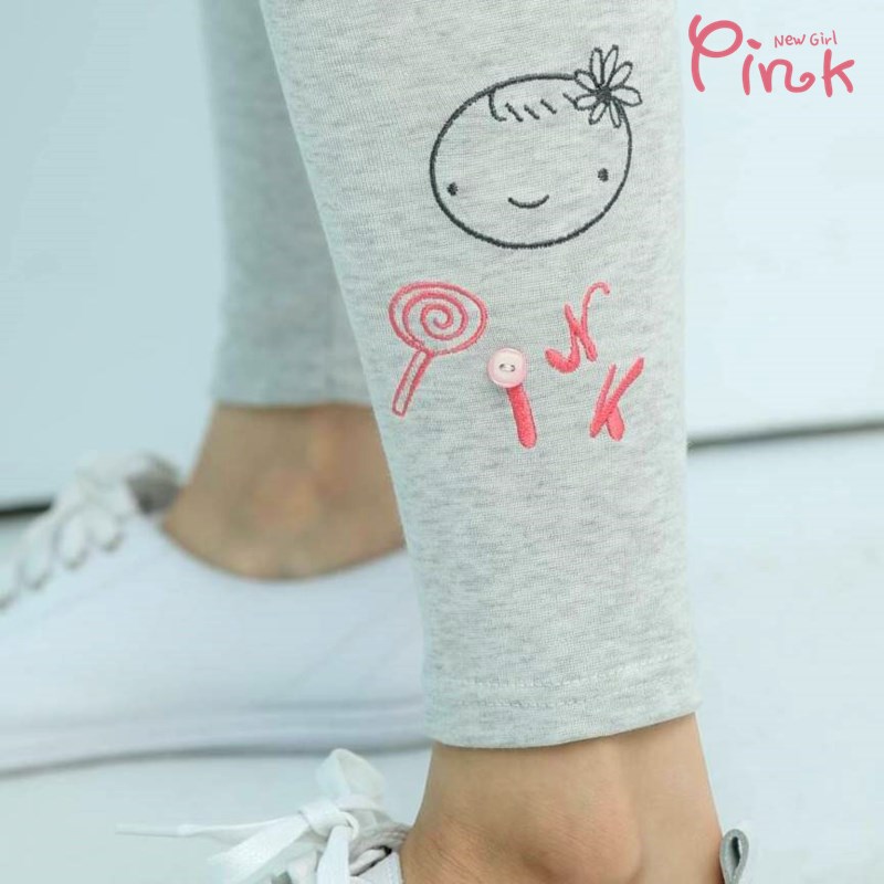Pink*棒棒糖小米刺繡內搭褲 R4509AD