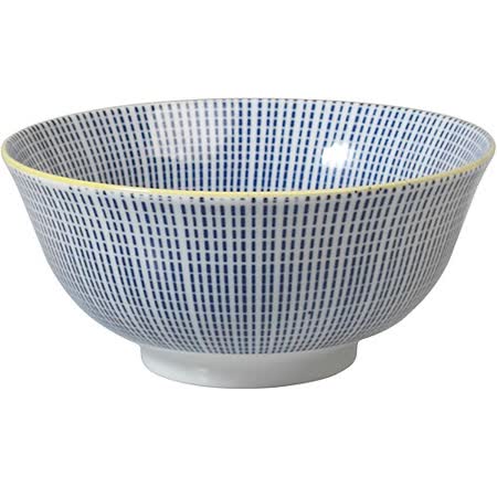 《Rex LONDON》瓷製餐碗(虛線藍16cm)