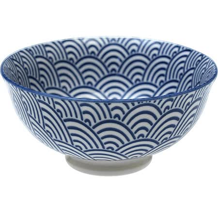 《Rex LONDON》瓷製餐碗(浪紋藍12cm)