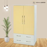 【米朵Miduo】3尺塑鋼衣櫃 兩門兩抽衣櫥 防水塑鋼家具