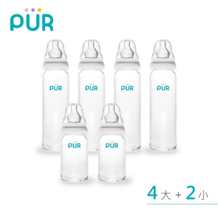 PUR V.Valve
防脹氣玻璃奶瓶6入組