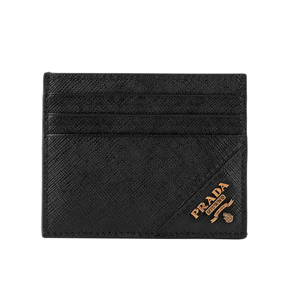 【PRADA】浮雕logo卡片/名片夾(黑色) 2MC223 QME F0632