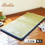 【LooCa】美國抗菌5cm大青冬夏兩用床墊/野餐墊/露營墊-3尺(單人床墊-2色選)