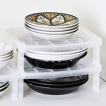 日本製造SANADA可疊放碗盤收納架3入裝(需自行組裝)
