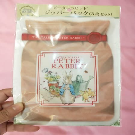 日本郵局限定 彼德兔萬用夾鍊袋(3枚入)