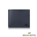 【BRAUN BUFFEL 德國小金牛】台灣總代理 洛菲諾P-II 4卡零錢袋皮夾-藍色/BF347-315-NY