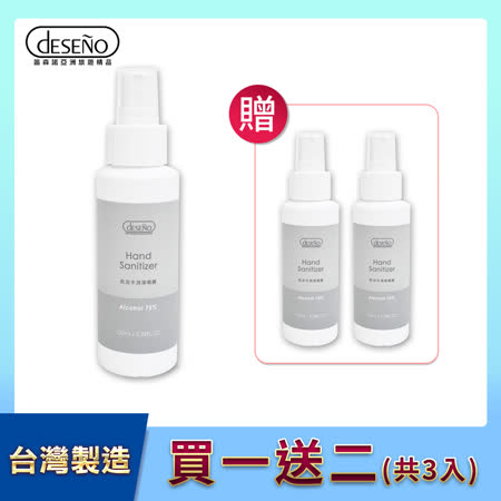 Deseno 75%
酒精乾洗手噴霧2入