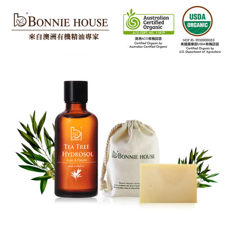 Bonnie House 植享家 茶樹純露50ml 茶樹修護手工皂100g Friday購物