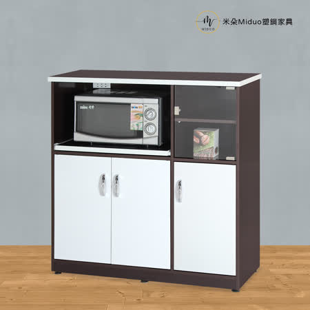 【米朵Miduo】3.3尺四門一拉盤塑鋼電器櫃 廚房櫥櫃(附插座)