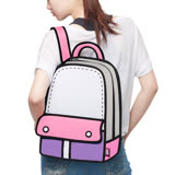 JumpFromPaper 2D卡通包 粉色冒險包 後背包 電腦包