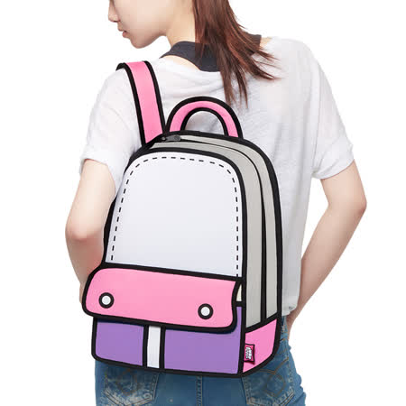 JumpFromPaper 2D包 粉色冒險包 後背包 電腦包
