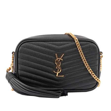 【YSL】LOU MINI 
V紋荔枝皮金鏈相機包
