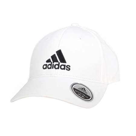 ADIDAS 運動帽-純棉 遮陽 防曬 鴨舌帽 帽子 愛迪達 基本款 棒球帽 白黑
