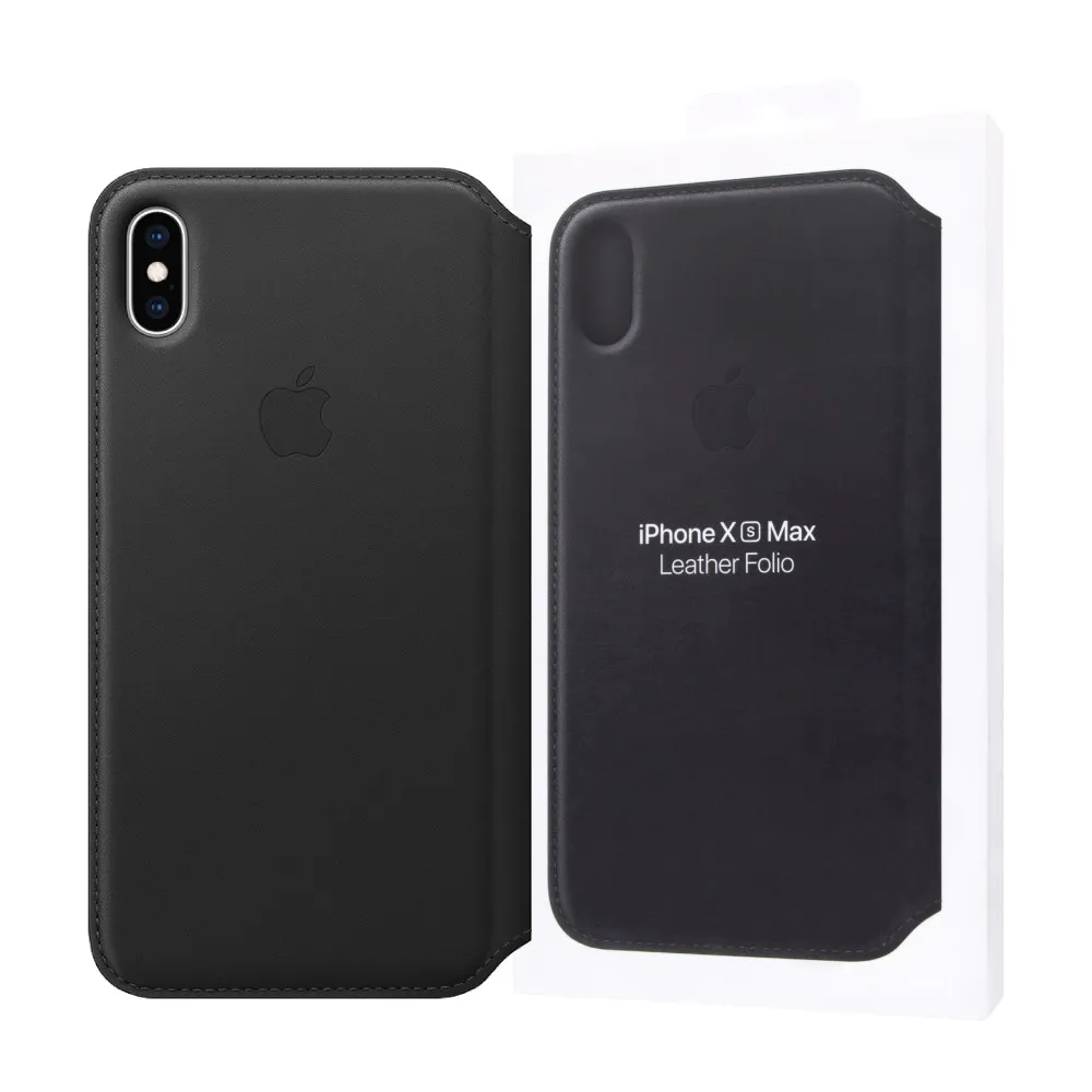 Apple 原廠 iPhone Xs Max Leather Folio 皮革雙面夾 黑 (台灣公司貨)