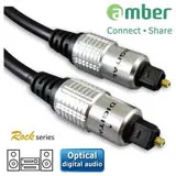 amber [Rock 系列] S/PDIF Optical Digital Audio Cable(光纖數位音 訊傳輸線), Toslink 對Toslink-【1M】 (支援Apple TV,