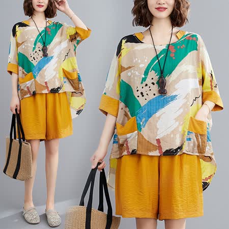 韓系女衫
幾何彩圖套裝