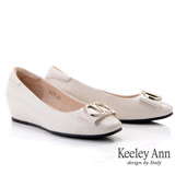 Keeley Ann極簡魅力 氣質知性方頭內增高包鞋(米白色035568332) 22