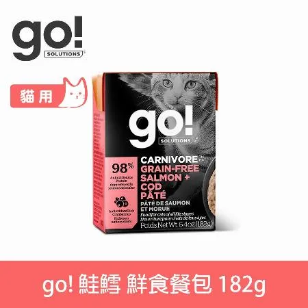 go! 豐醬無穀海洋鮭鱈 鮮食利樂貓餐包 182g (貓罐 鮮食 濕食 鮭魚 鱈魚)