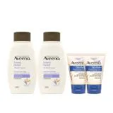 【Aveeno 艾惟諾】薰衣草香氛舒緩沐浴露修護組(354ml*2+保濕乳30g*2)