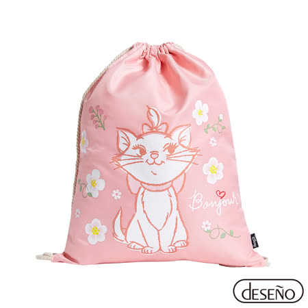 Disney 春漾浪漫旅行束口
背包收納包-瑪莉貓