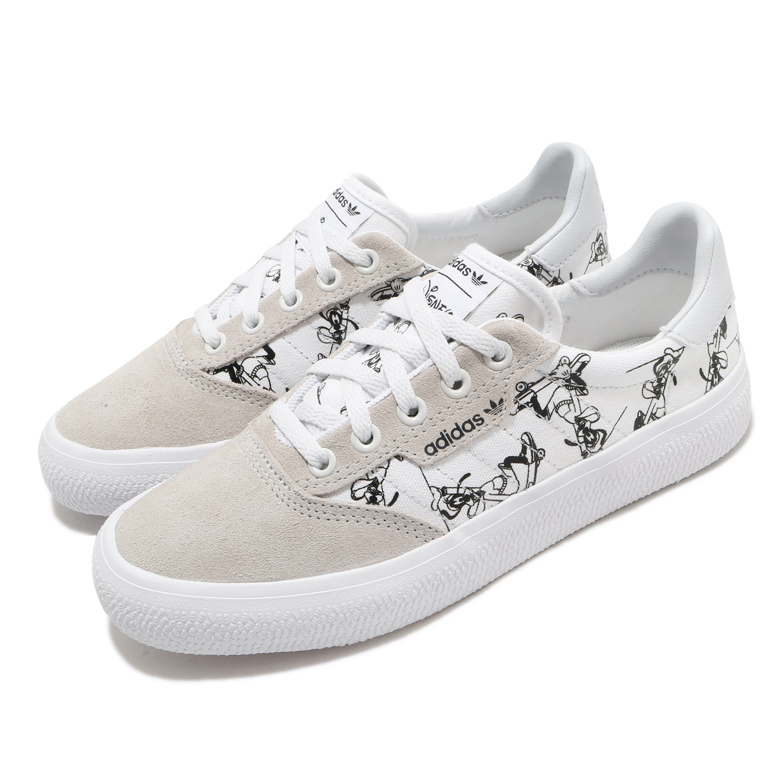 adidas 休閒鞋 3MC X Disney Sport 男女鞋 愛迪達 三葉草 迪士尼 高飛 聯名 情侶鞋 白黑 FW6240 FW6240